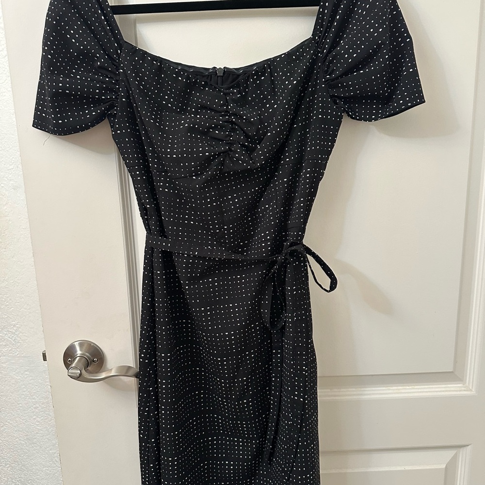Banana Republic Black and White Midi Dress